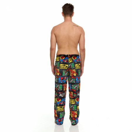 DC Justice League Holiday Pannels Men's Sleep Pants